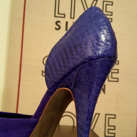 Steven By Steve Madden Purple and Blue Peep Toe - Picture 3 of 5